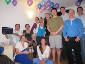 Most of the baby shower guests (with my sister on the laptop!)